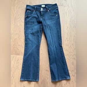 Hudson Jeans Collin Mid Ride Kick Crop Flare Dark Indigo